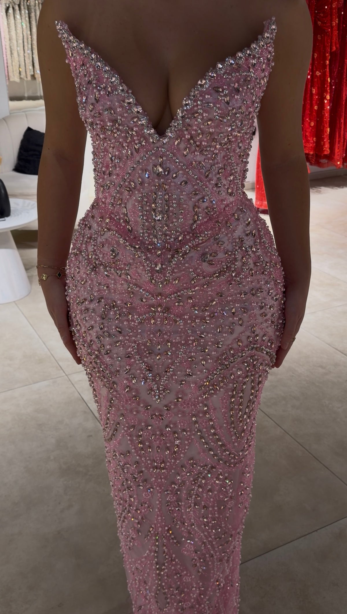 Rose Elegance Embellished Gown