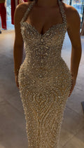 Crystal-Embellished Mermaid Gown