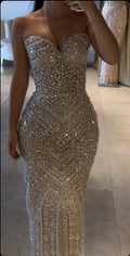 Silver Embellished Couture Gown